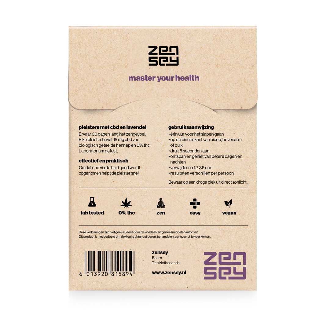 24/zen CBD pleisters | relax | met lavendel | 30 X 15mg